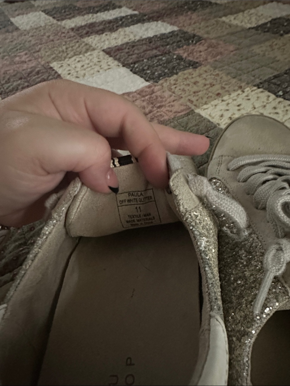 ShuShop Glitter Star Sneakers in Silver and Pink - Picture 4 of 6